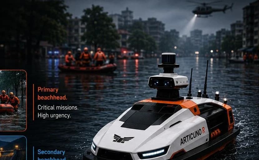 Night flood response scene used as the base layer for the mission scanner